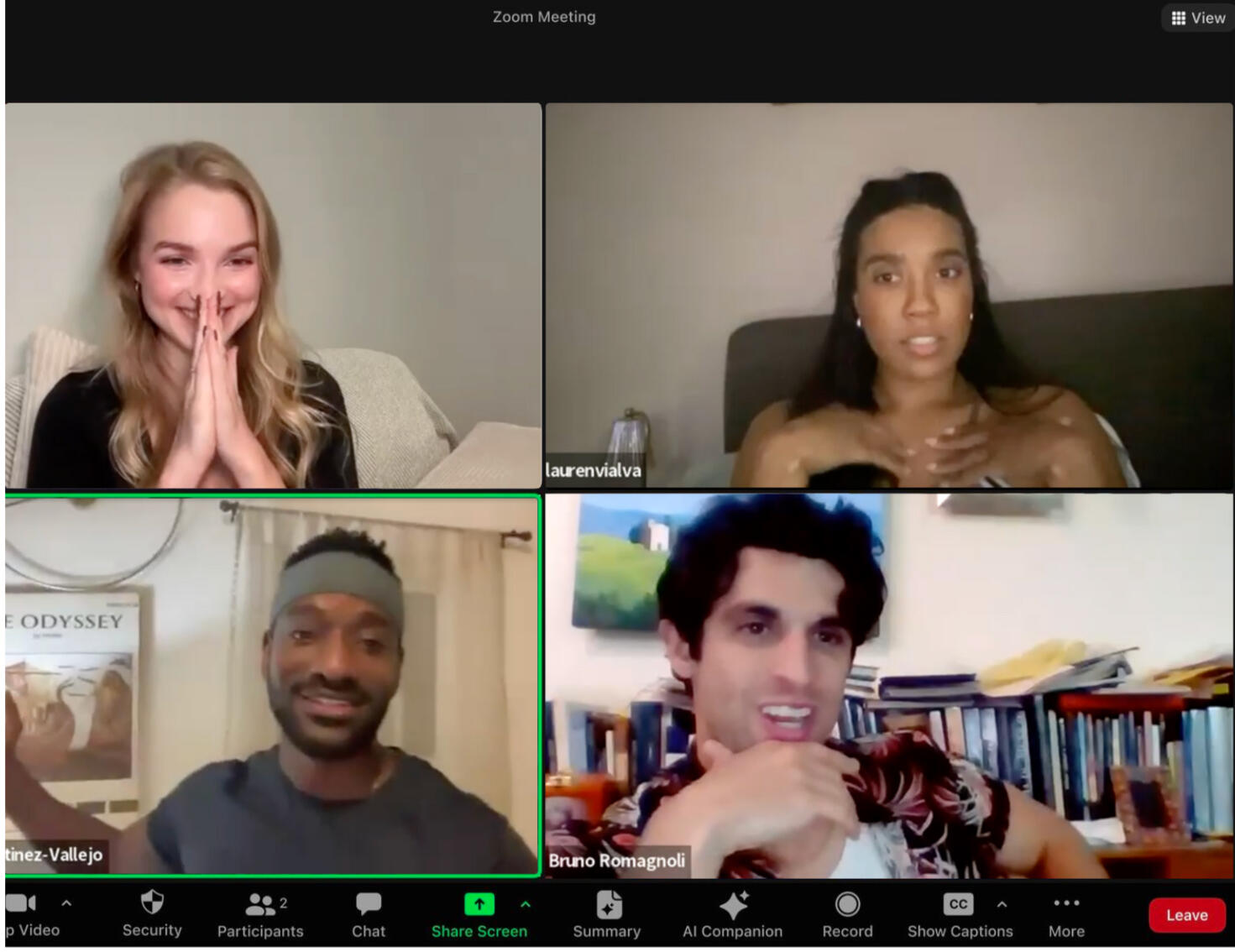 zoom call between 4 people